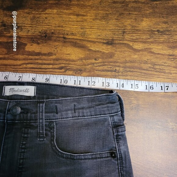 Madewell Jeans 27 Skinny 9" High Rise Black Sea Wash H2230 Tummy Control Stretch - Picture 7 of 12
